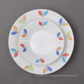 plato de porcelana blanca a granel, placa lateral